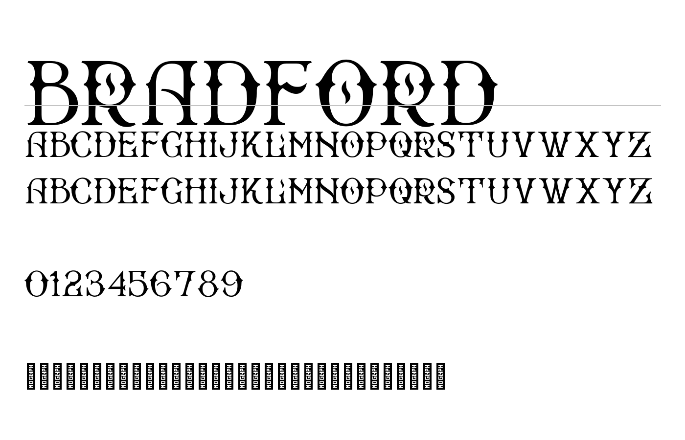 Bradford Font preview