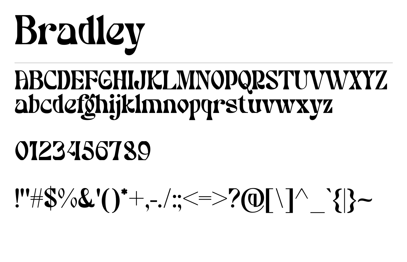 Bradley Font preview