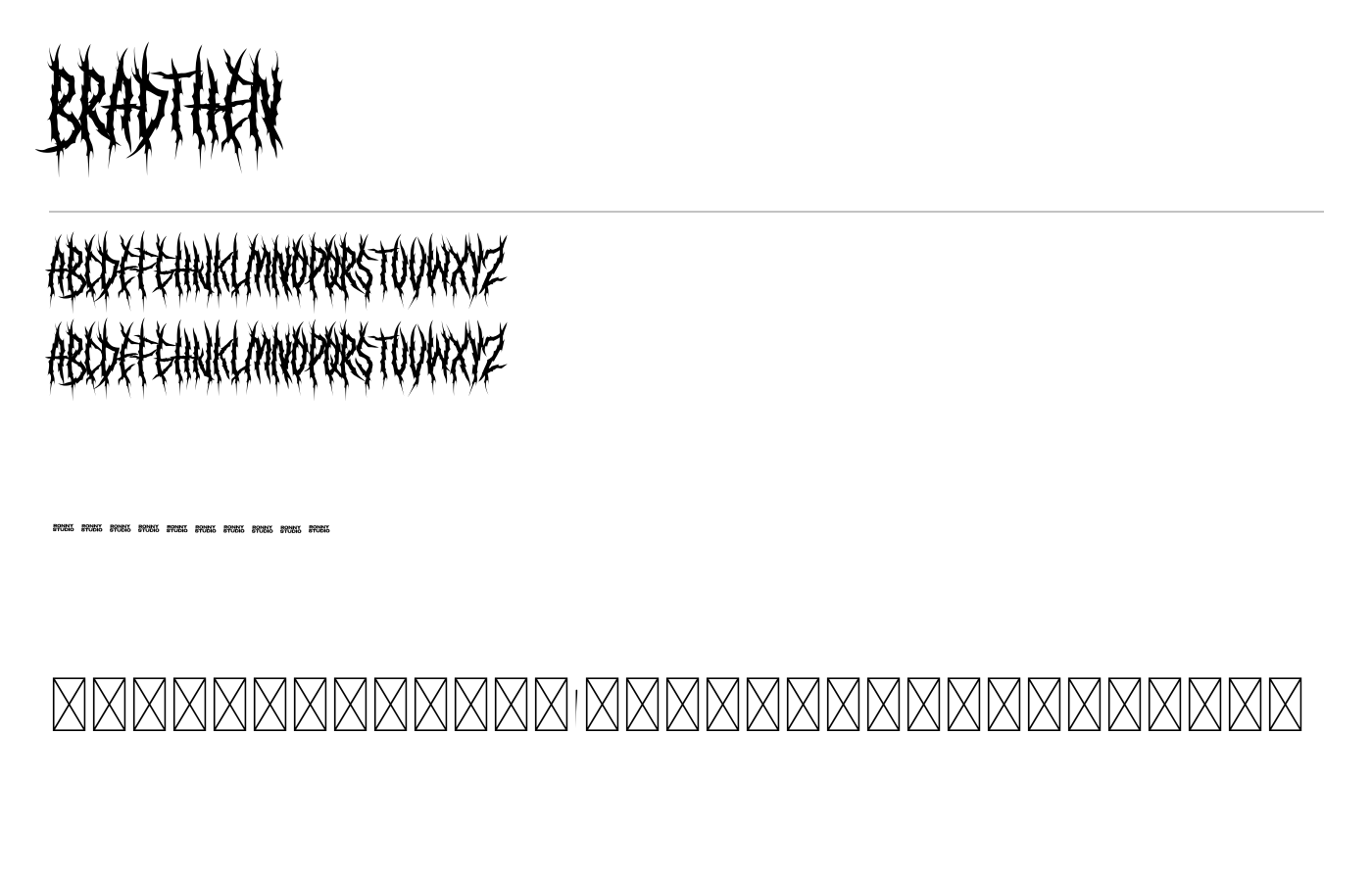 Bradthen Font preview
