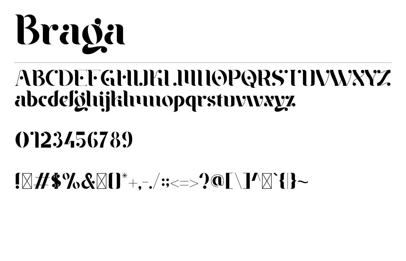 Braga Font preview
