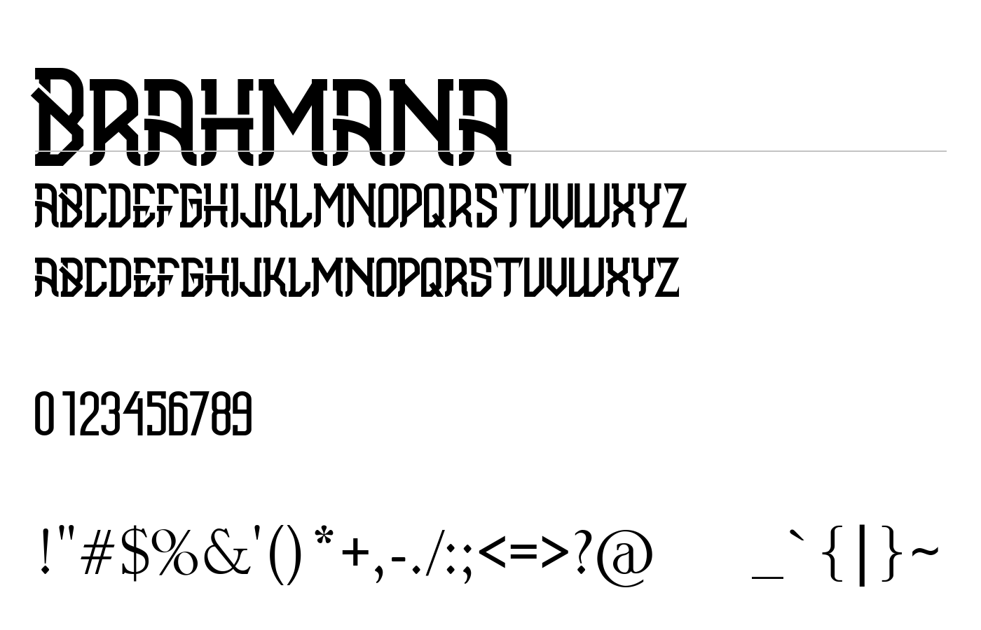 Brahmana Font preview