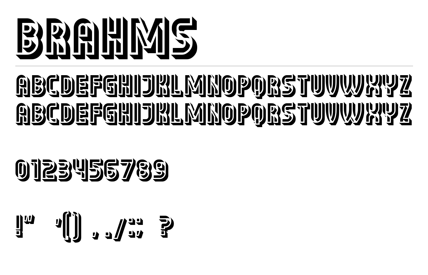 Brahms Font preview