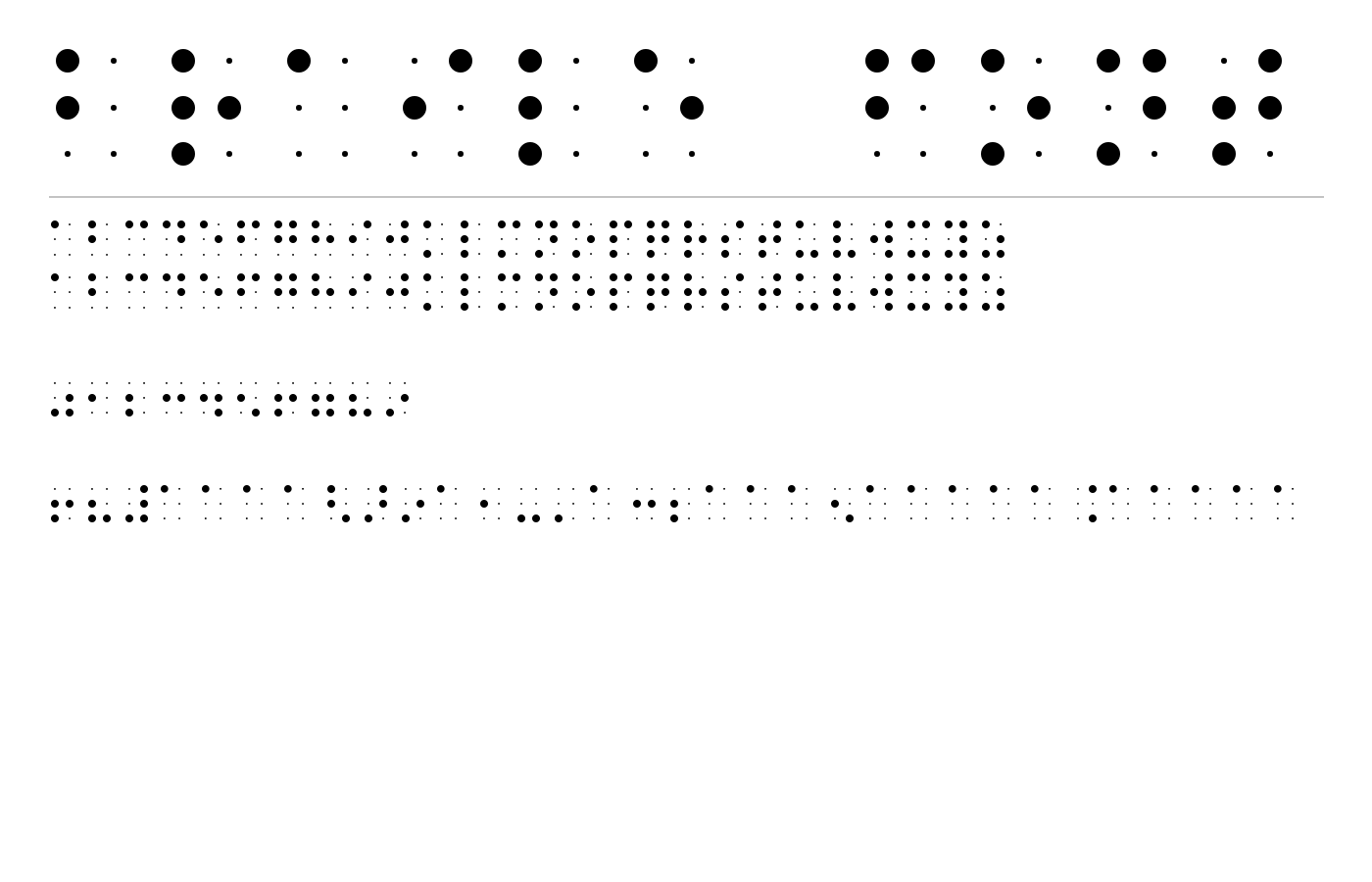Braile font preview