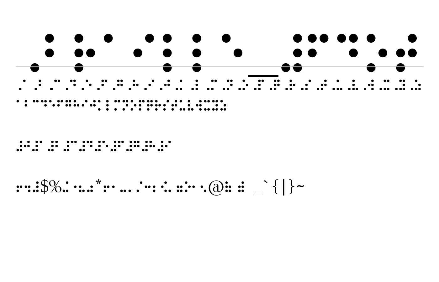 Braille_6dot Font preview