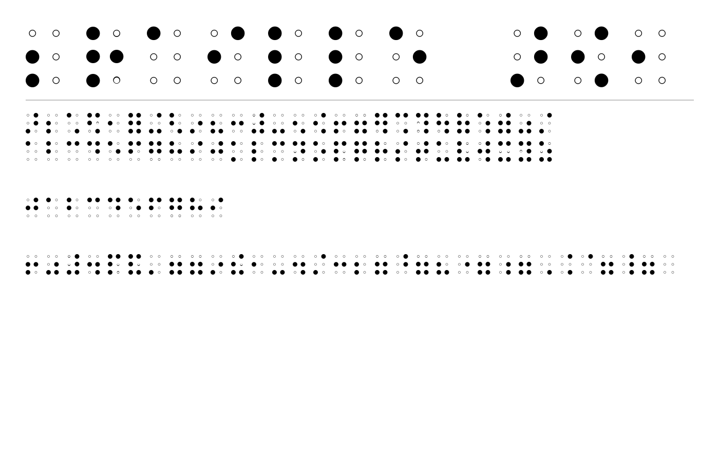 Braille AOE Font preview