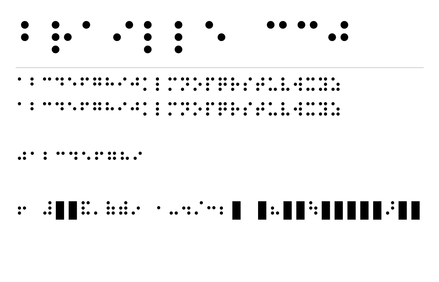 Braille CC0 Font preview