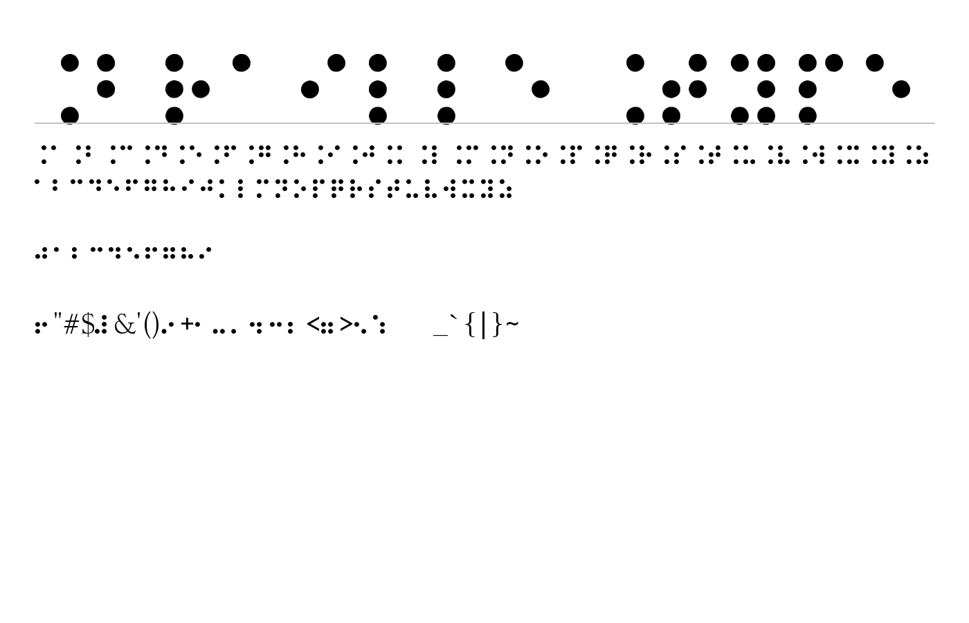 Braille Type Font preview