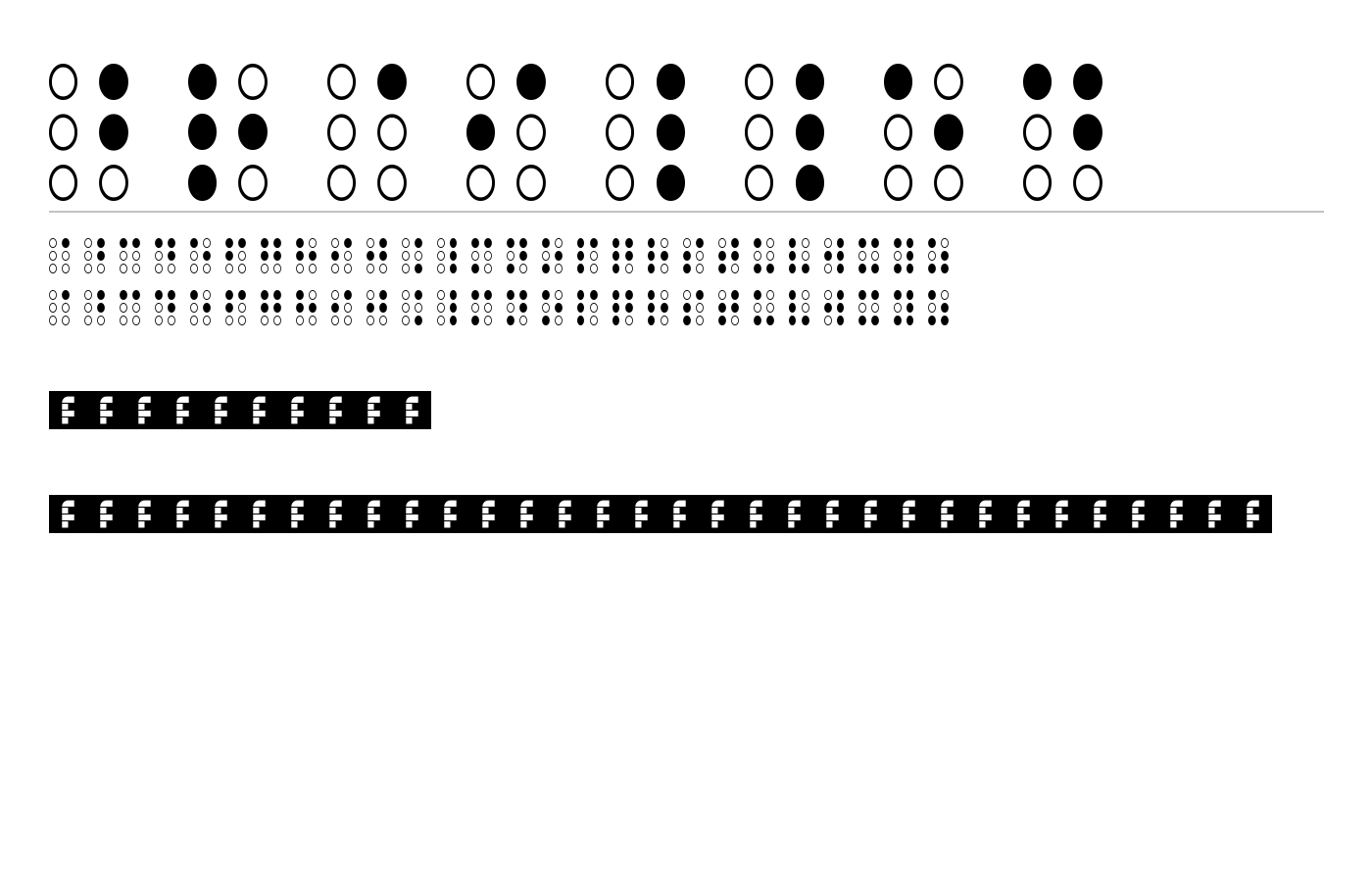 Brailled Font preview