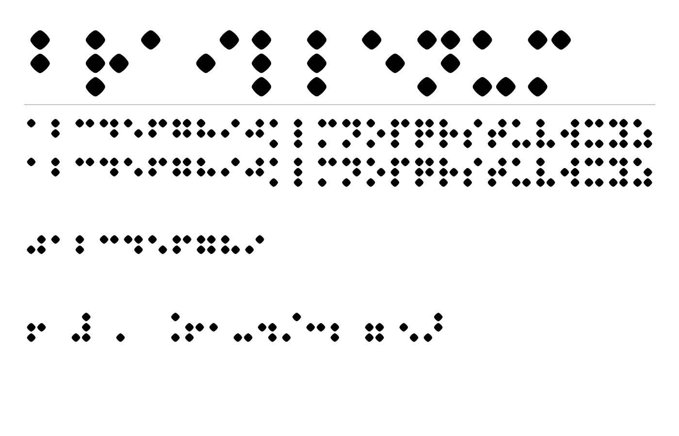Braillenum Font preview
