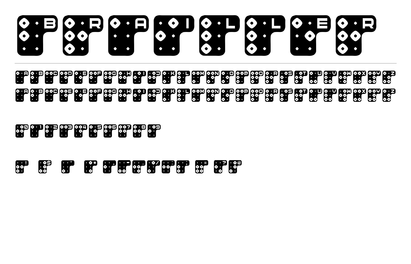 Brailler Font preview