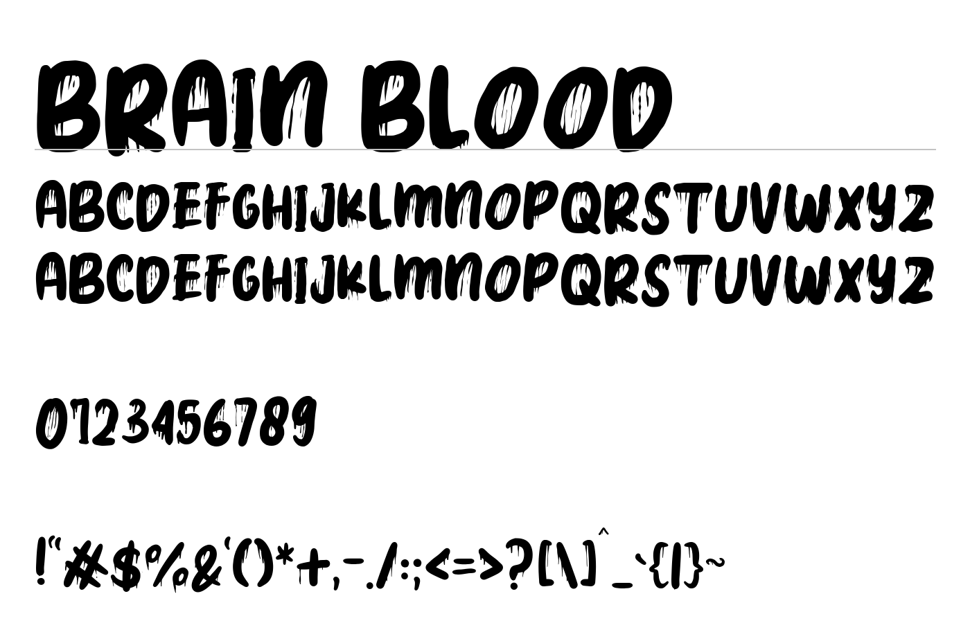 Brain Blood Font preview