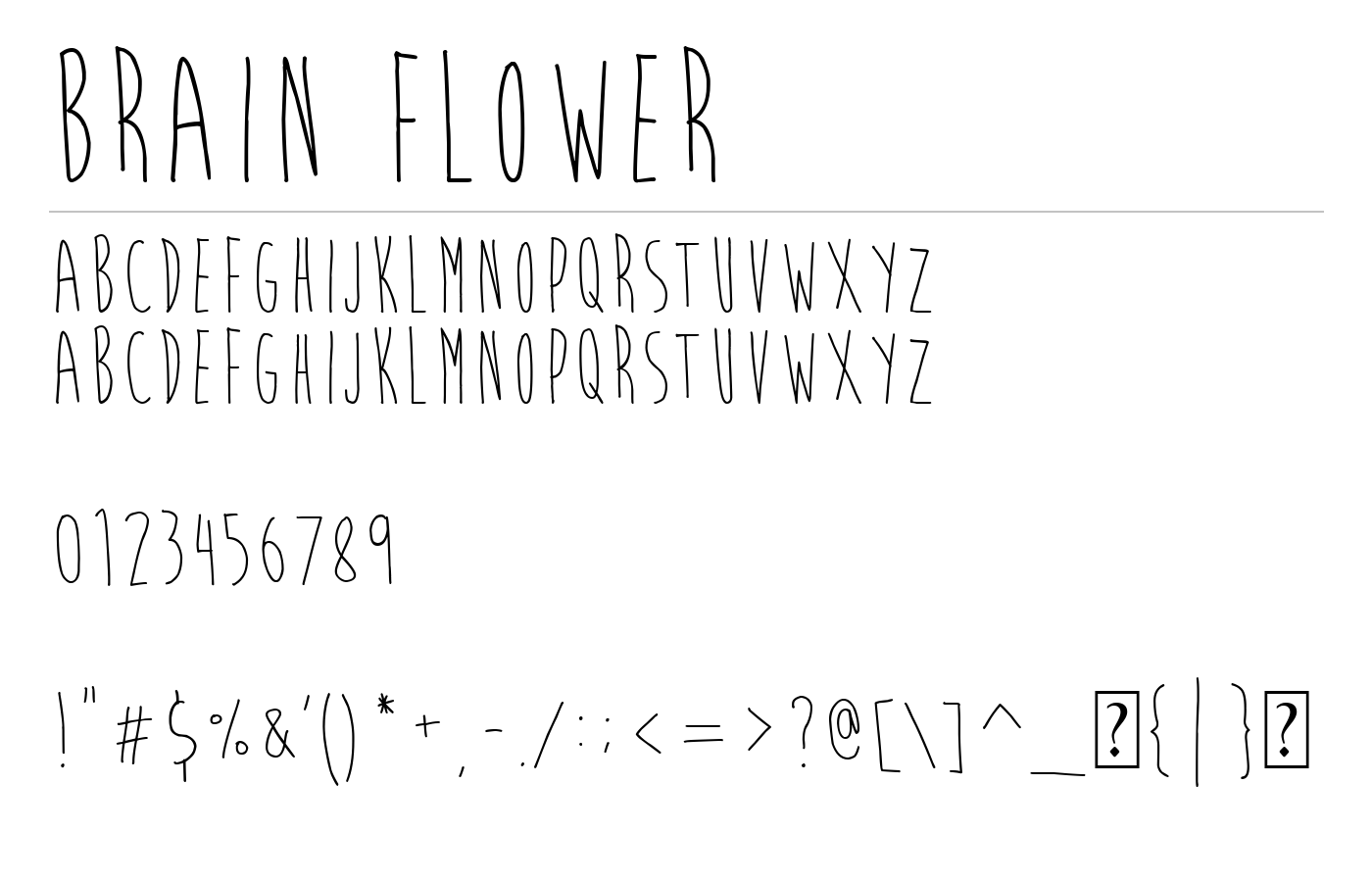 Brain Flower Font preview