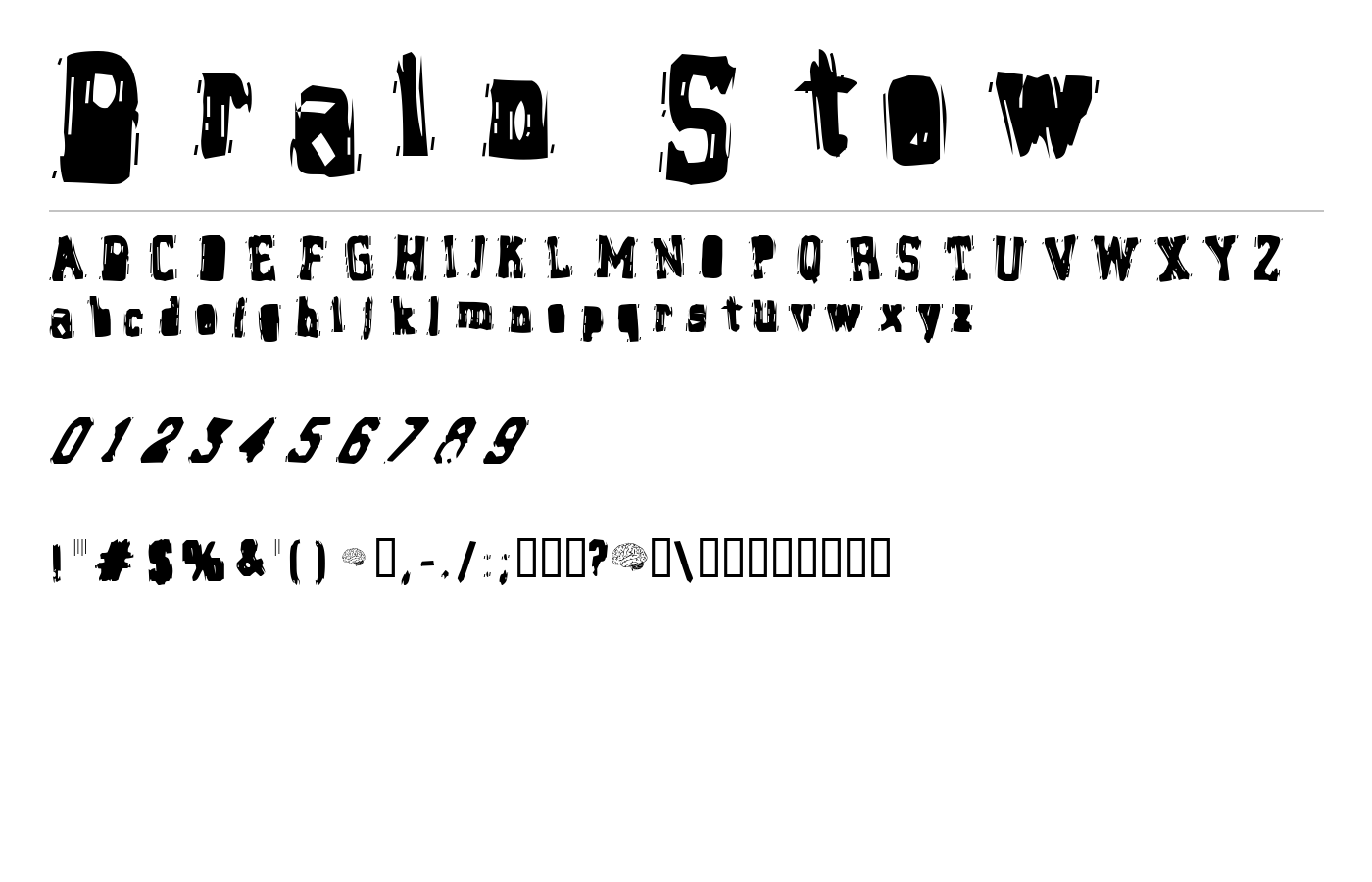 Brain Stew Font preview