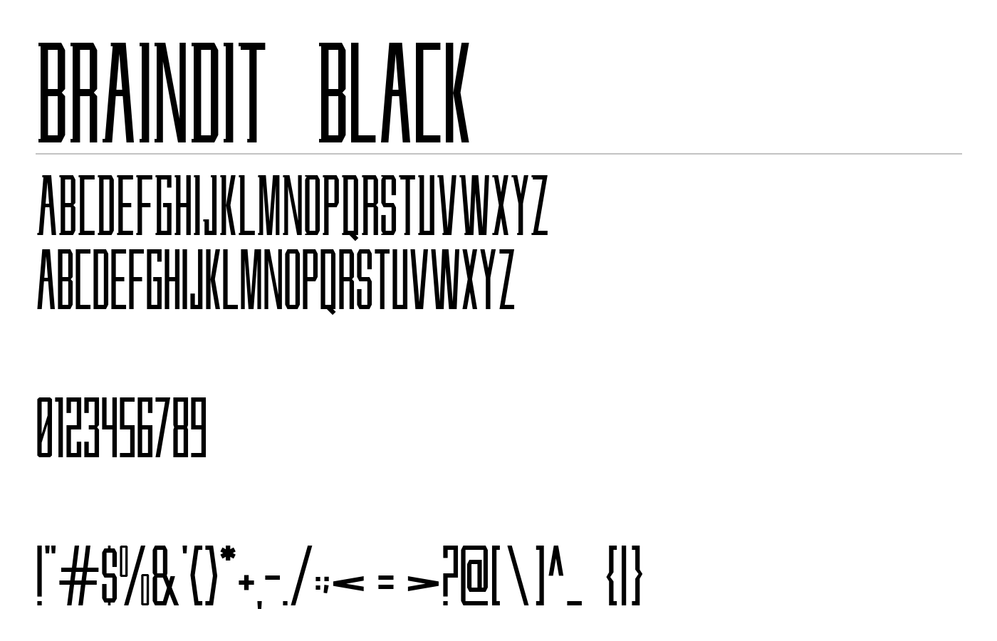 BRAINDIT Font preview