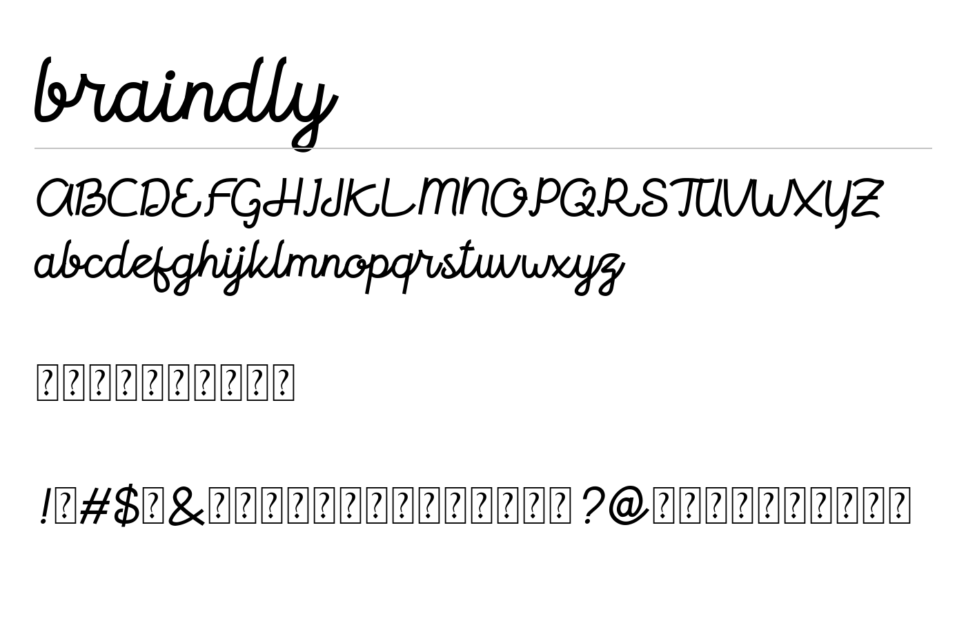 braindly Font preview