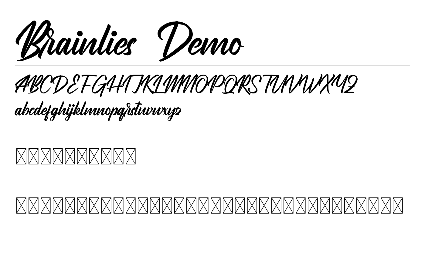 Brainlies Demo Font preview