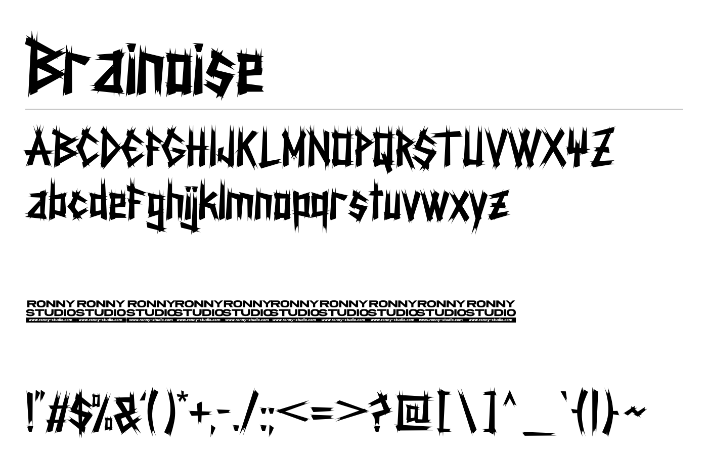 Brainoise Font preview