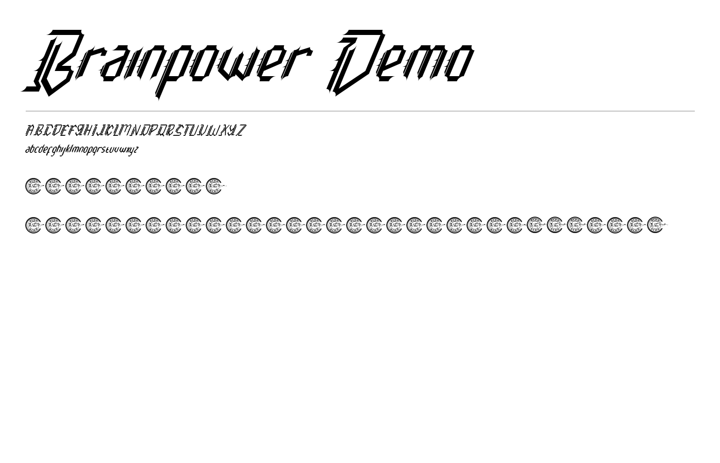 Brainpower Demo Font preview