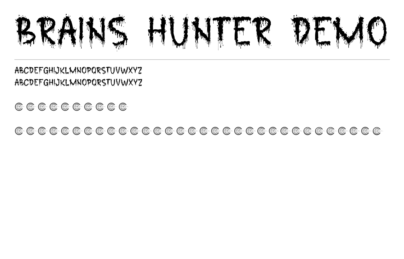 Brains Hunter Demo Font preview