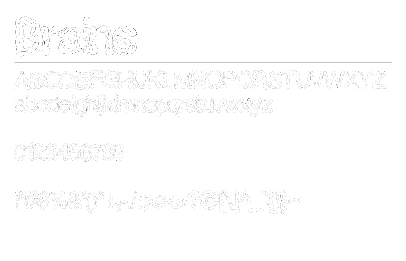 Brains Font preview