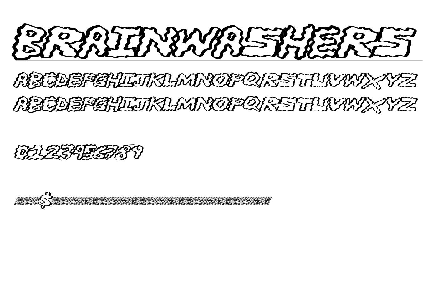 BrainWashers Font preview