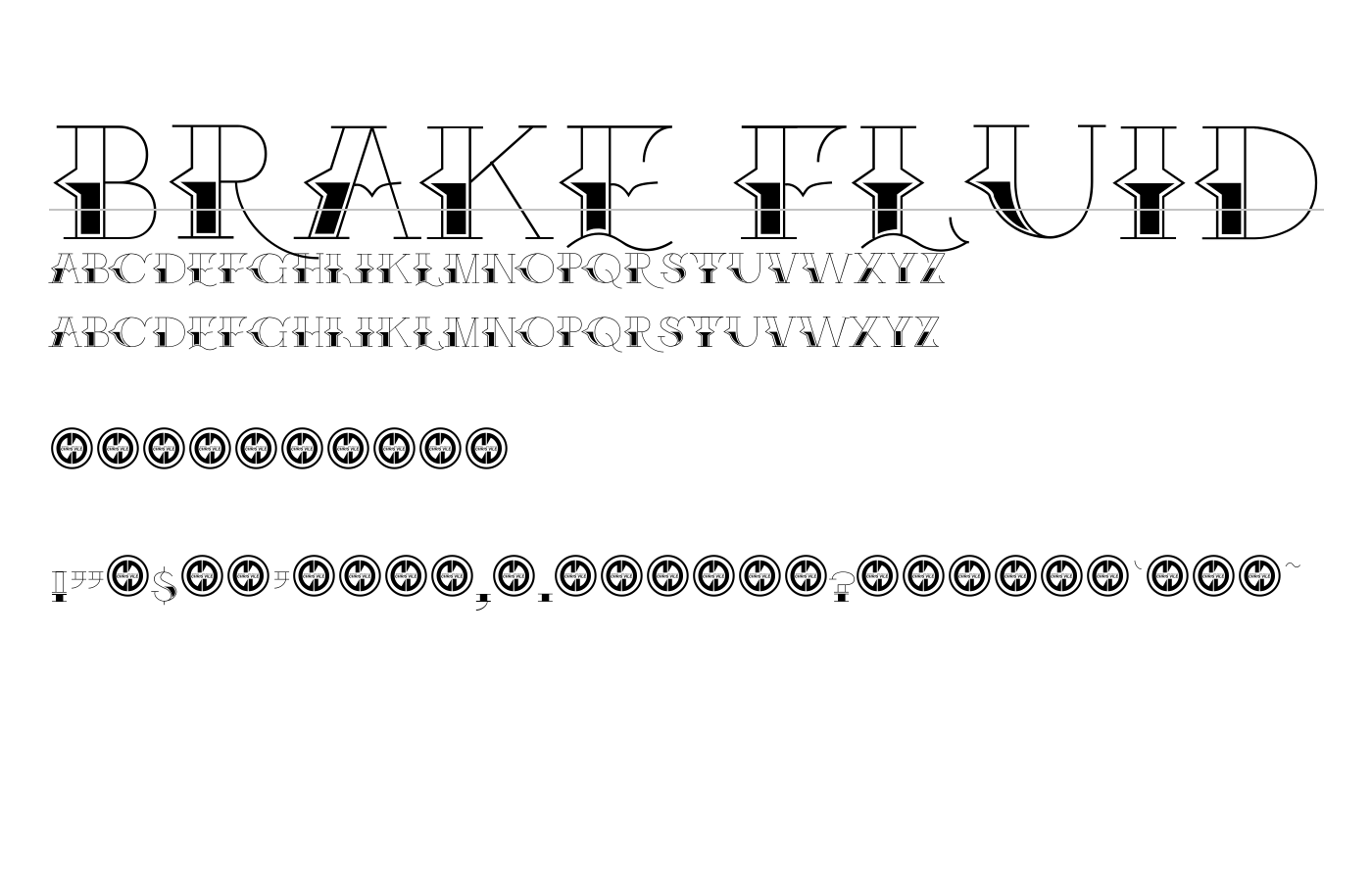 Brake Fluid Font preview