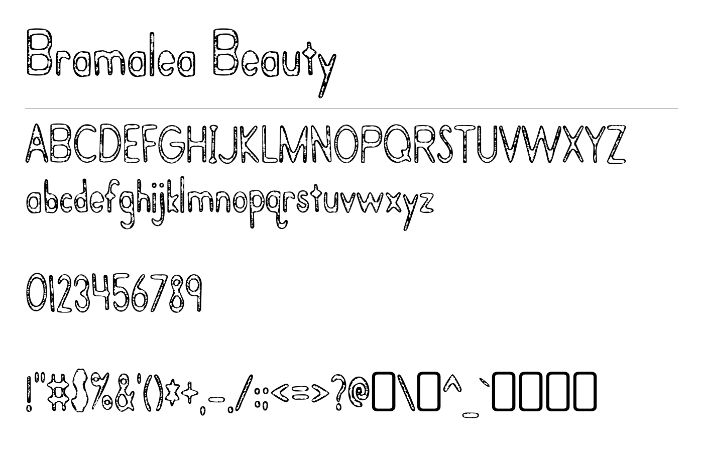 Bramalea Beauty Font preview