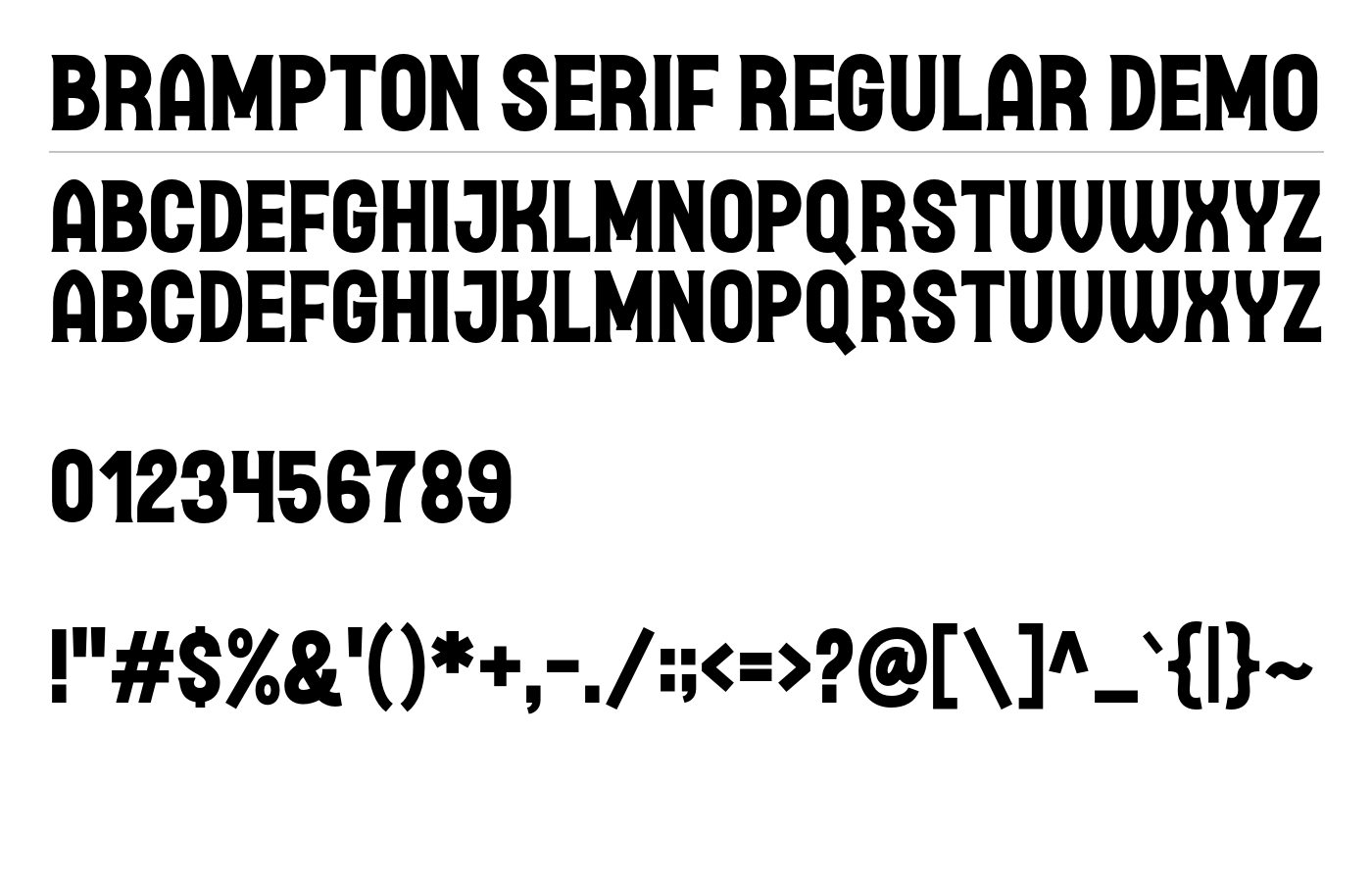 Brampton Serif Regular Demo Font preview
