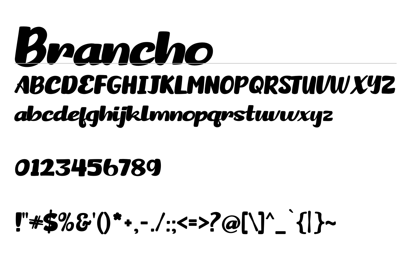 Brancho Font preview