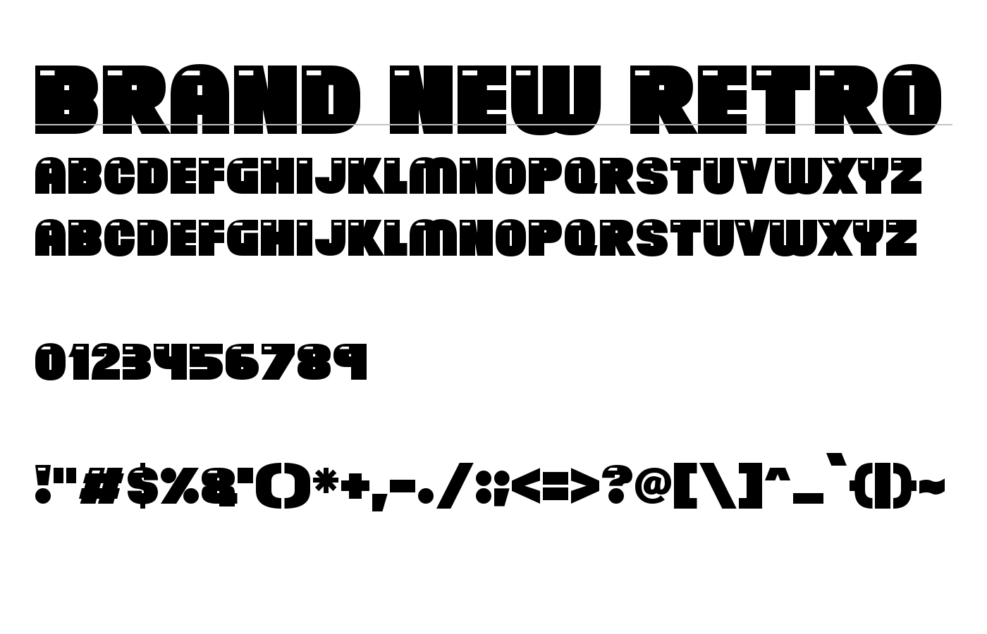 Brand New Retro Font preview