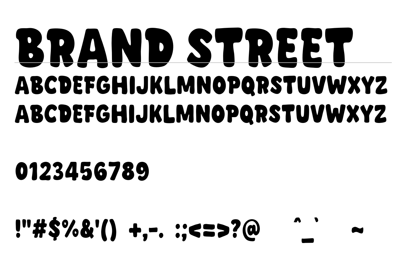 Brand Street Font preview