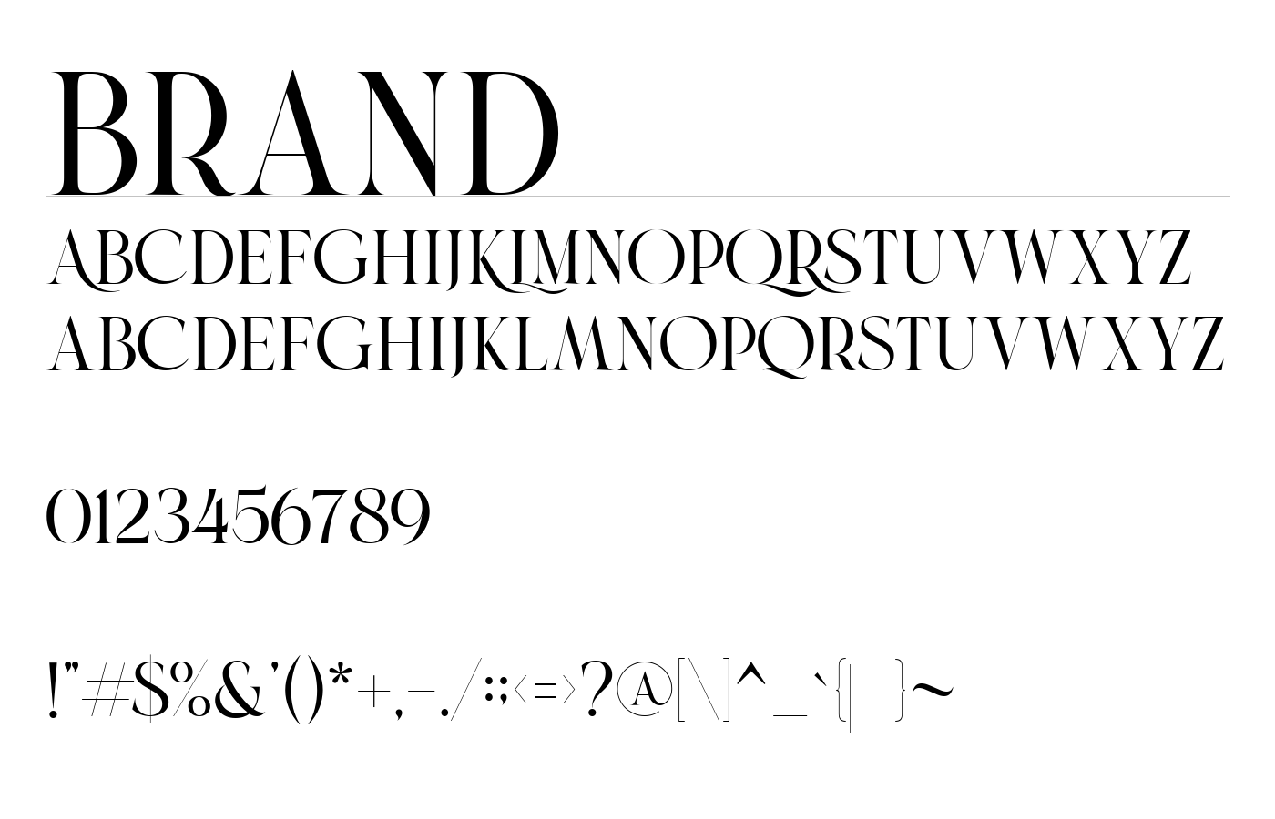 Brand Font preview