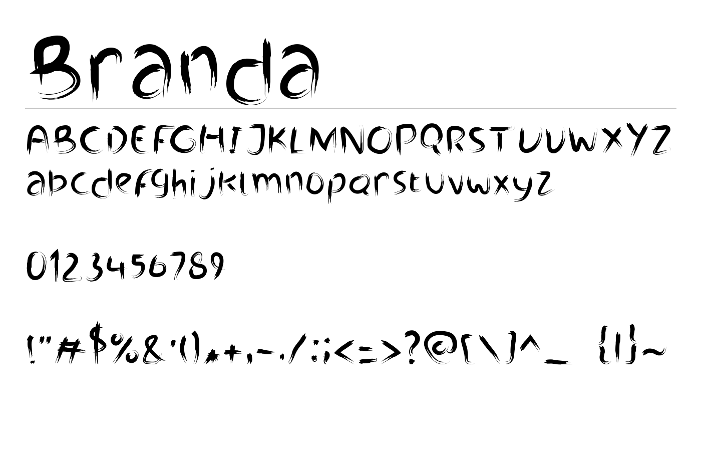 Branda Font preview