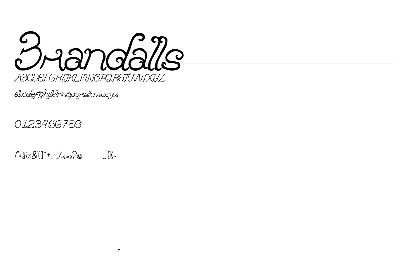 Brandalls Font preview