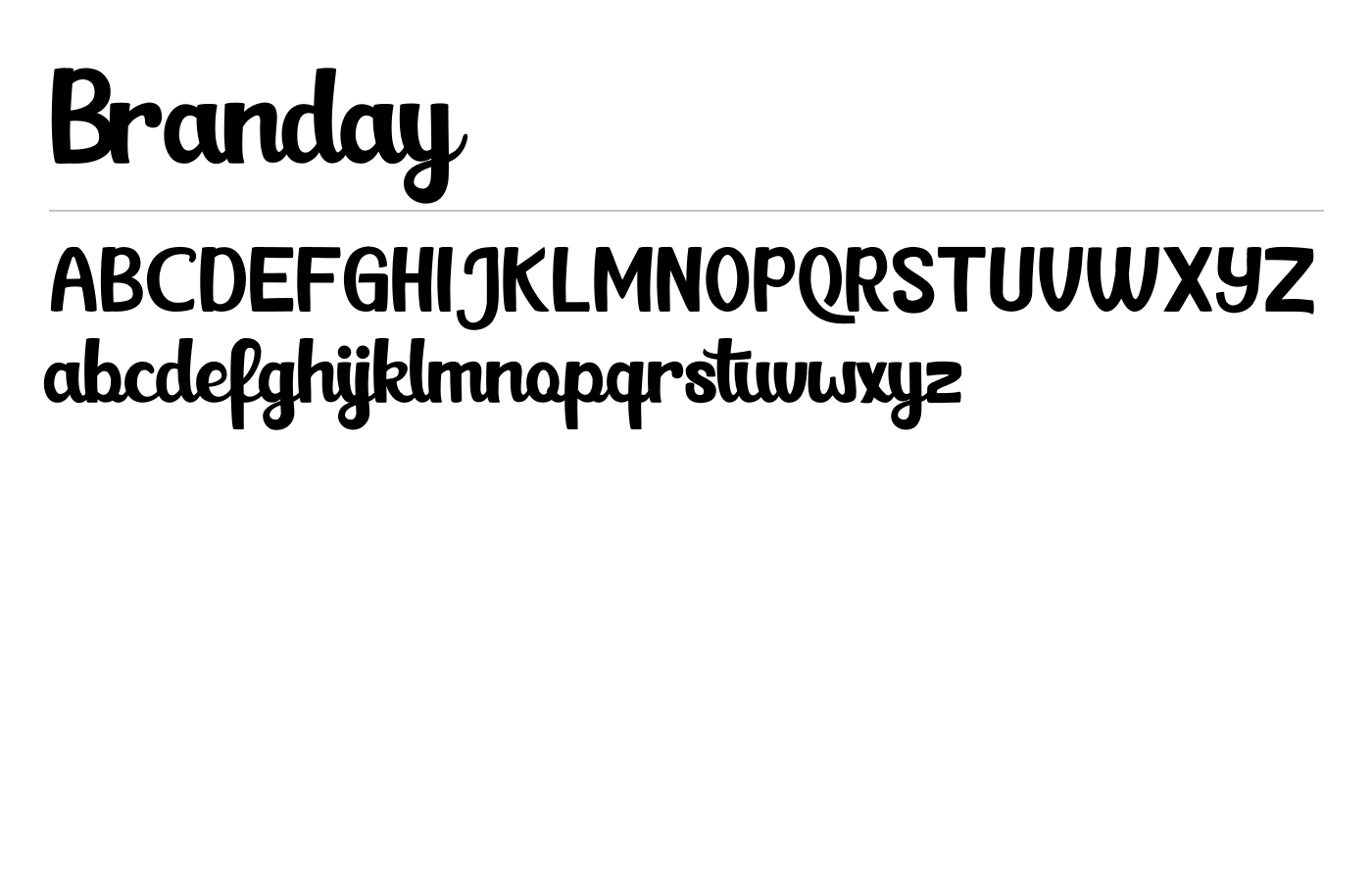 Branday Font preview