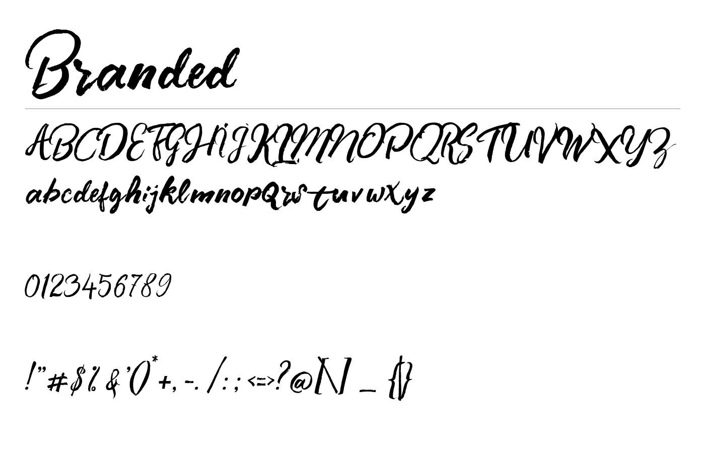 Branded Font preview