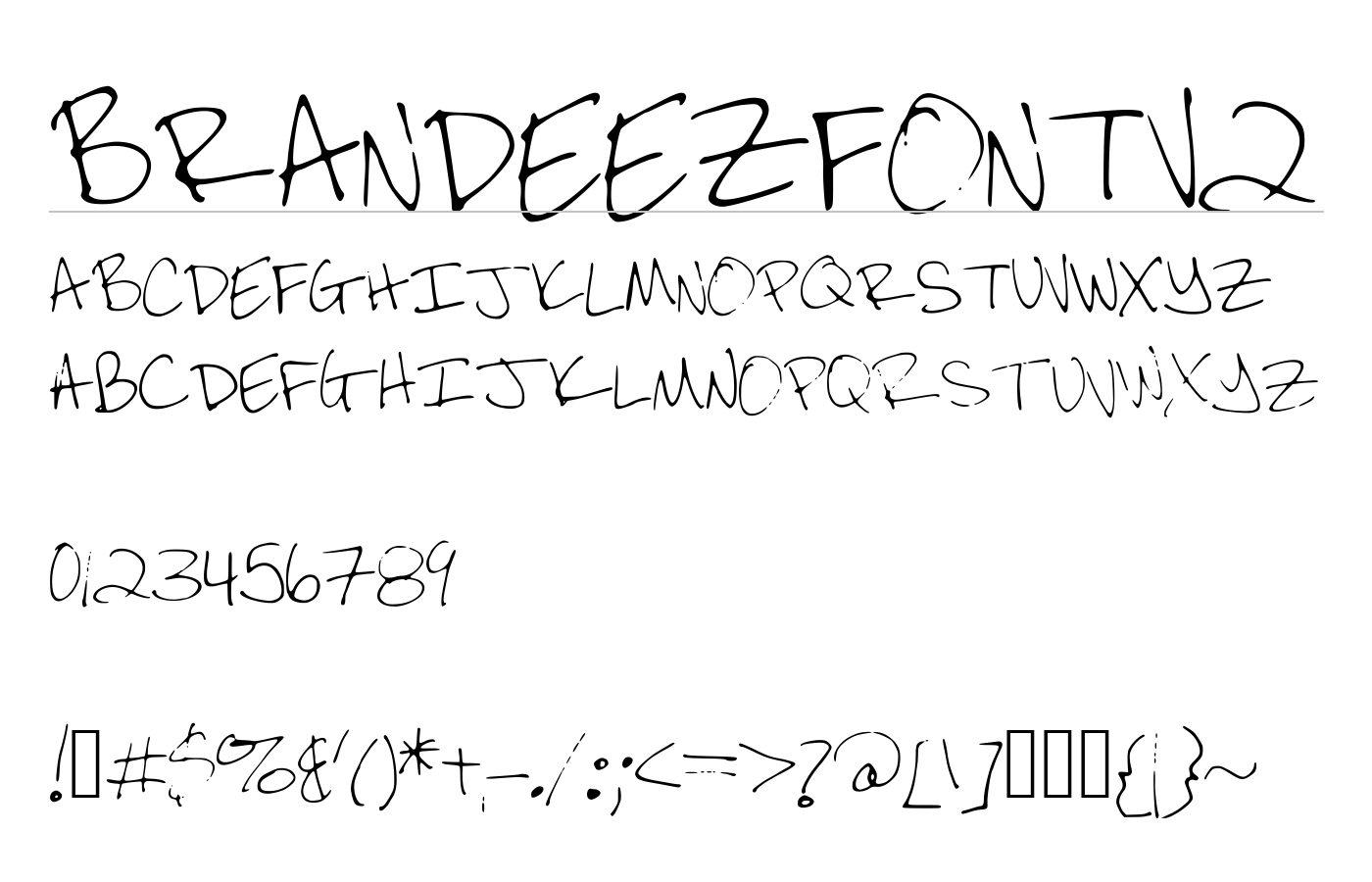 BRANDEEZFONTV2 Font preview