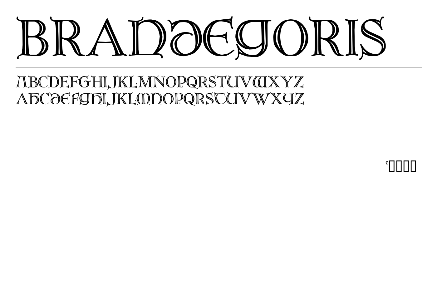 Brandegoris Font preview