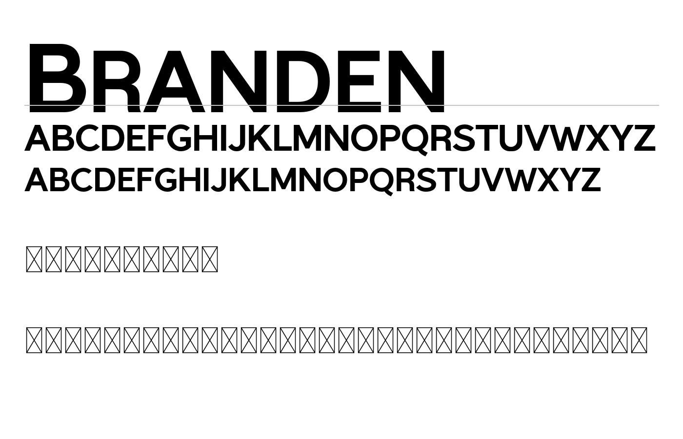 Branden Font preview