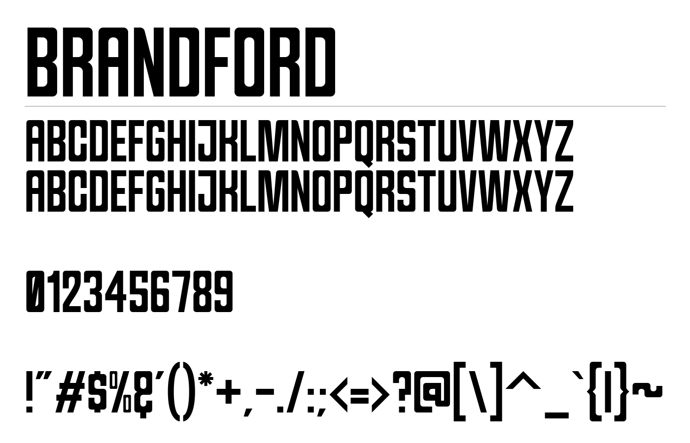 Brandford Font preview