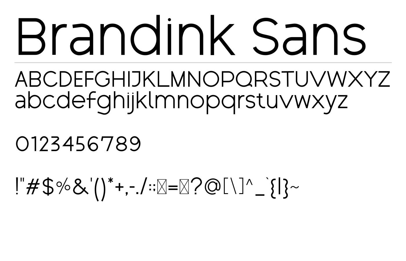 Brandink Sans Font preview