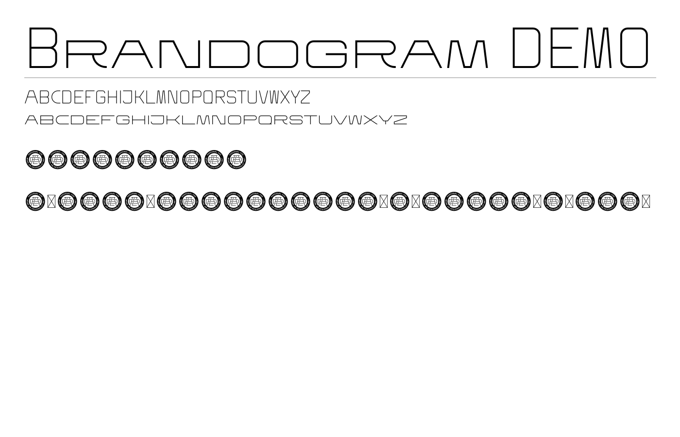 Brandogram DEMO Font preview