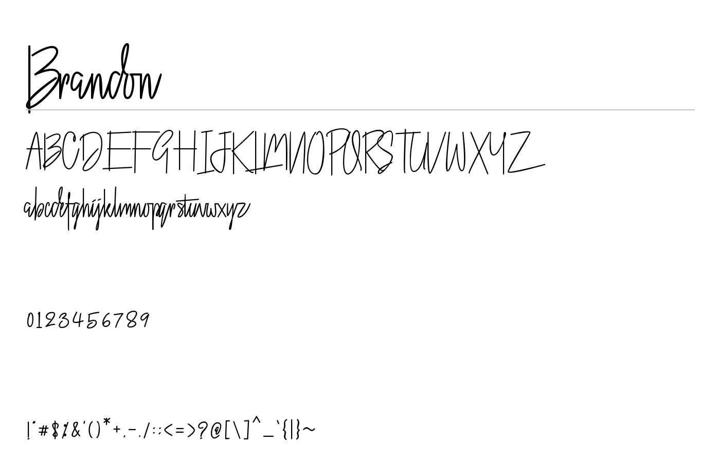 Brandon Font preview
