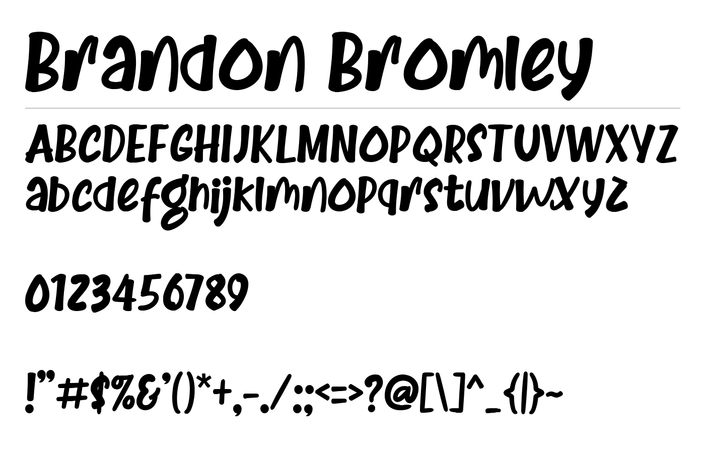 Brandon Bromley Font preview