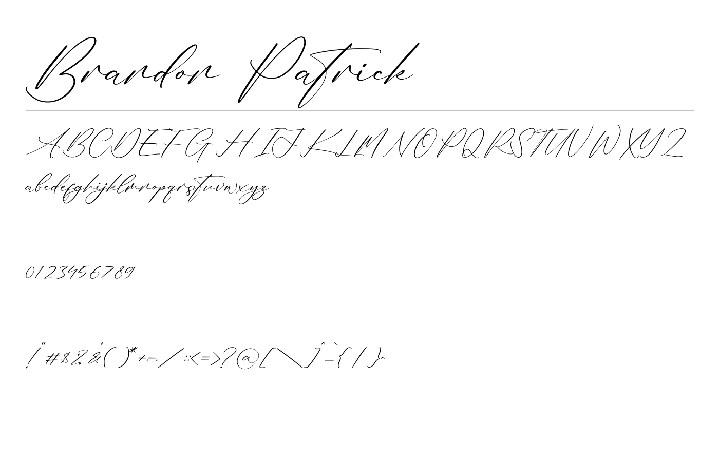 Brandon Patrick Font preview