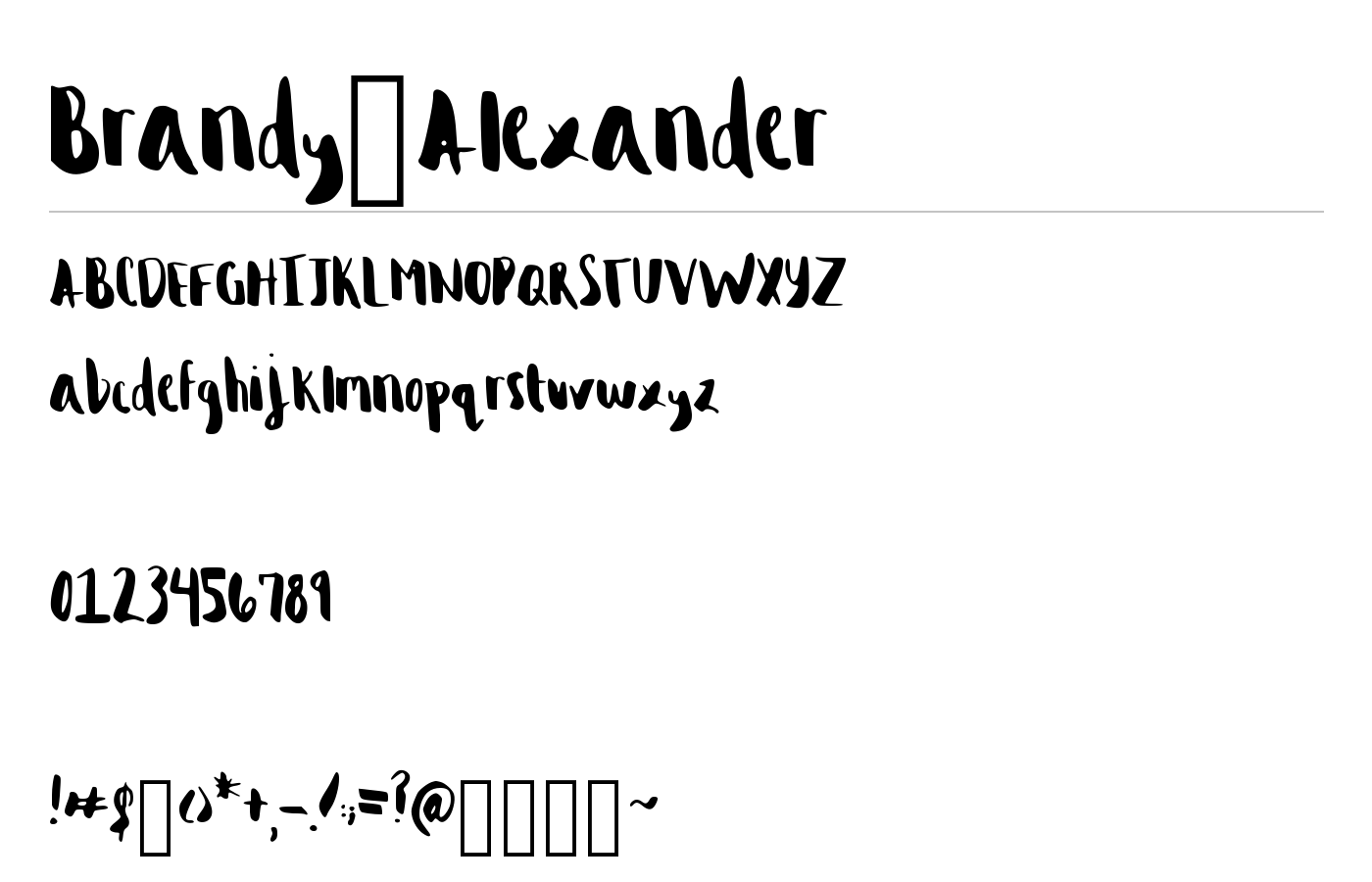 Brandy_Alexander Font preview