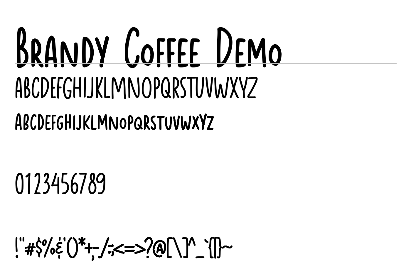 Brandy Coffee Font preview