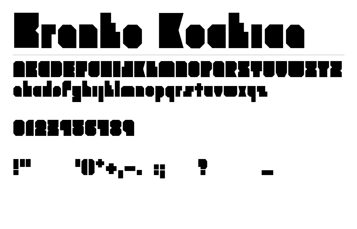 Branko Kockica Font preview