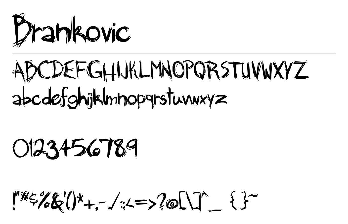 Brankovic Font preview