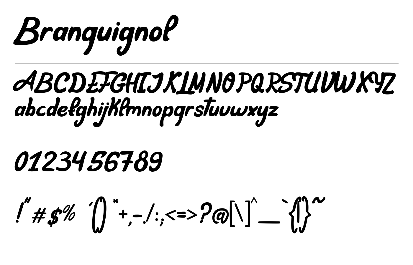 Branquignol Font preview